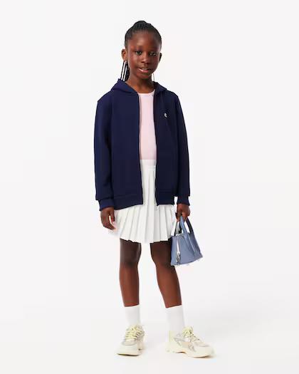 Felpa con cappuccio e zip in pile 847027 UGW LACOSTE 