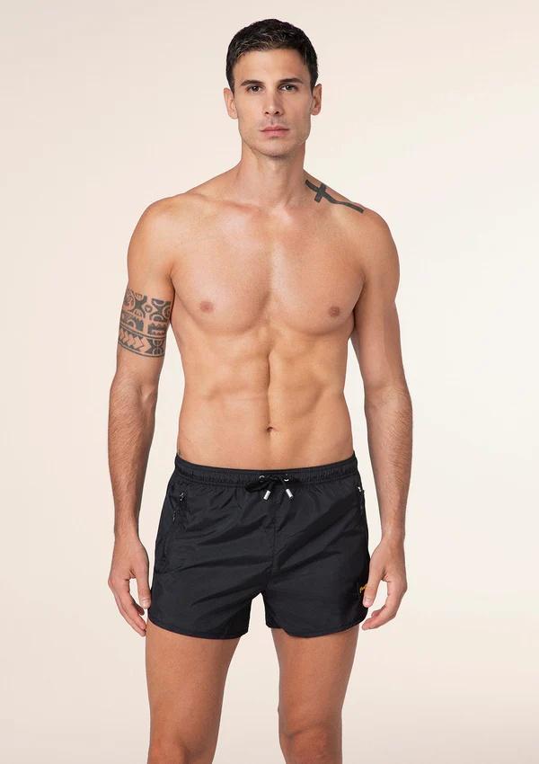 Costume da bagno short fit M01BU03 BK F**K 