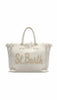 Vanity shoulder bag with patch