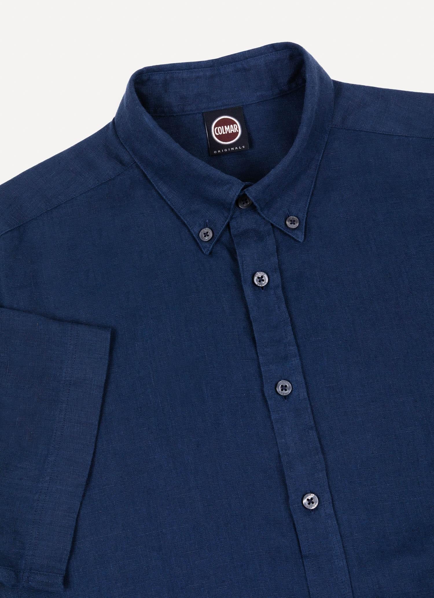 Camicia a maniche corte in lino 85866AY 68 COLMAR 