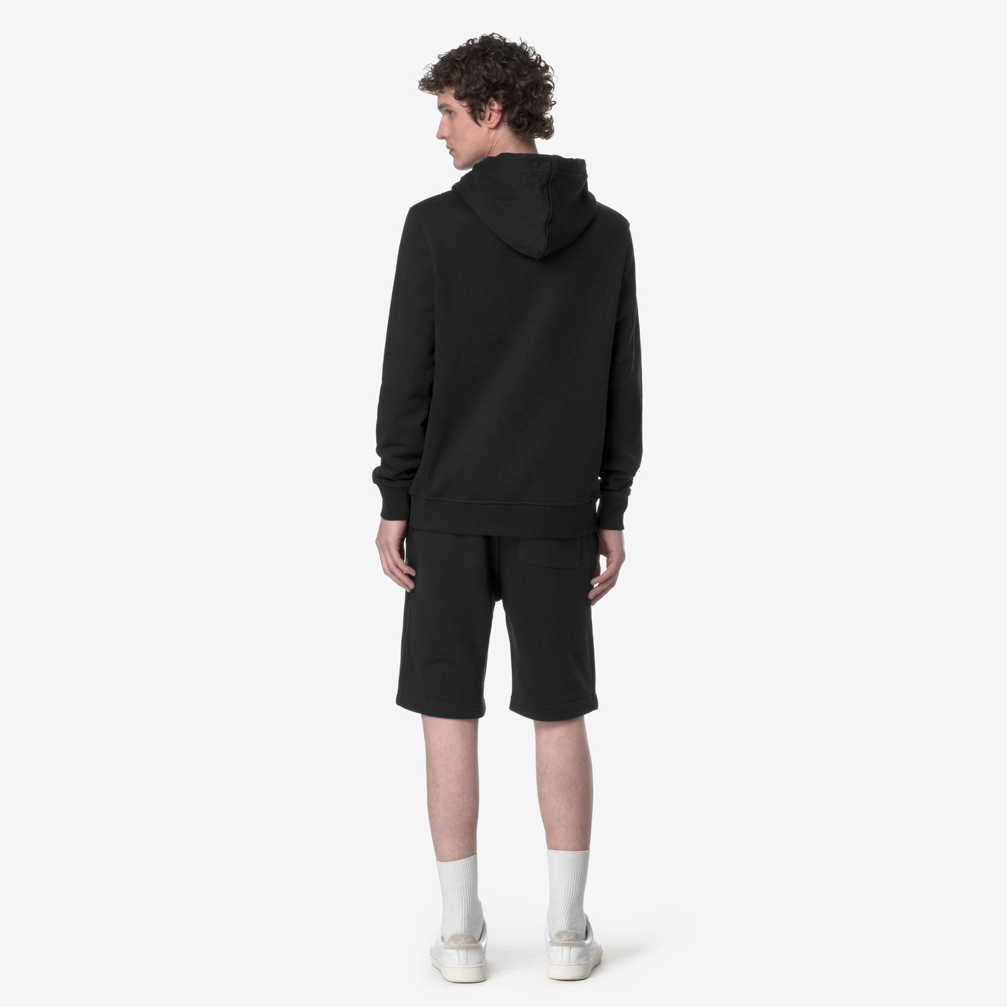 Bermuda da Uomo Sportivi in French Terry Nero con Tasche K1151SW USY K-WAY 