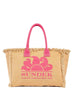Tote bag con effetto stone washed