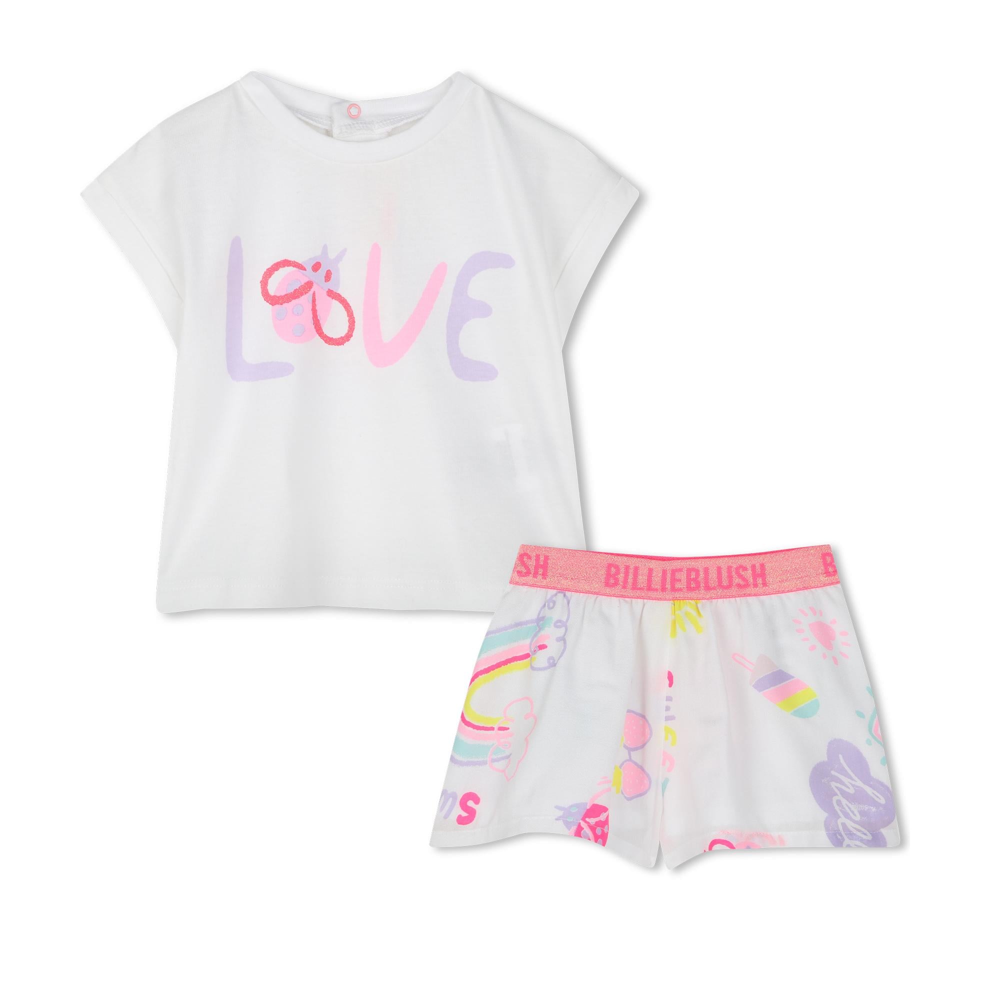 Completo t-shirt e pantaloncini U20822 10PA BILLIEBLUSH 