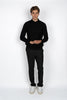 Pantaloni slim fit in tessuto stretch micro-fantasino