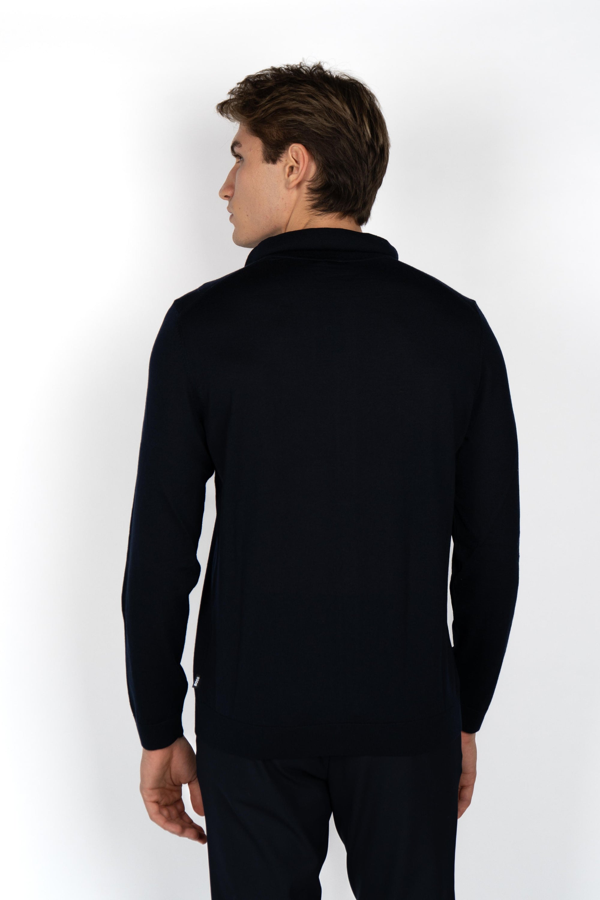 Cardigan con colletto polo 50550087 404 BOSS 