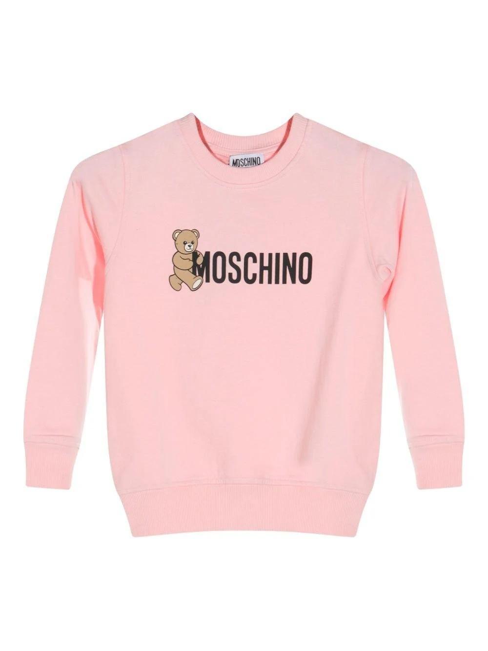 Felpa con stampa Teddy Bear HPF08VLCA83A 50209A MOSCHINO KID 