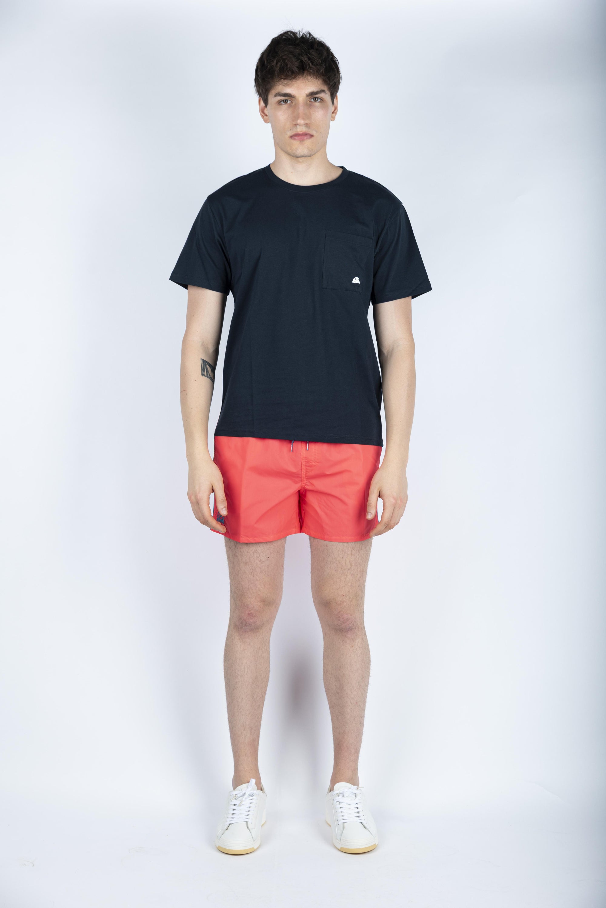 T-shirt con logo stampato blu M301TEJR900 00700 SUNDEK 