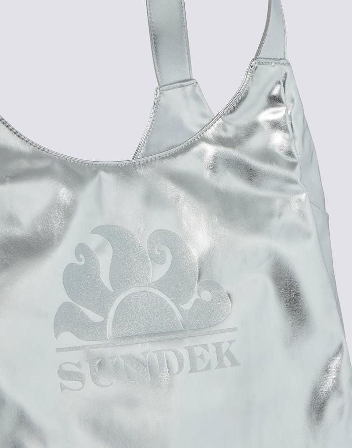 Borsa shopper laminata con logo AW417ABPU7LA 186LA SUNDEK 