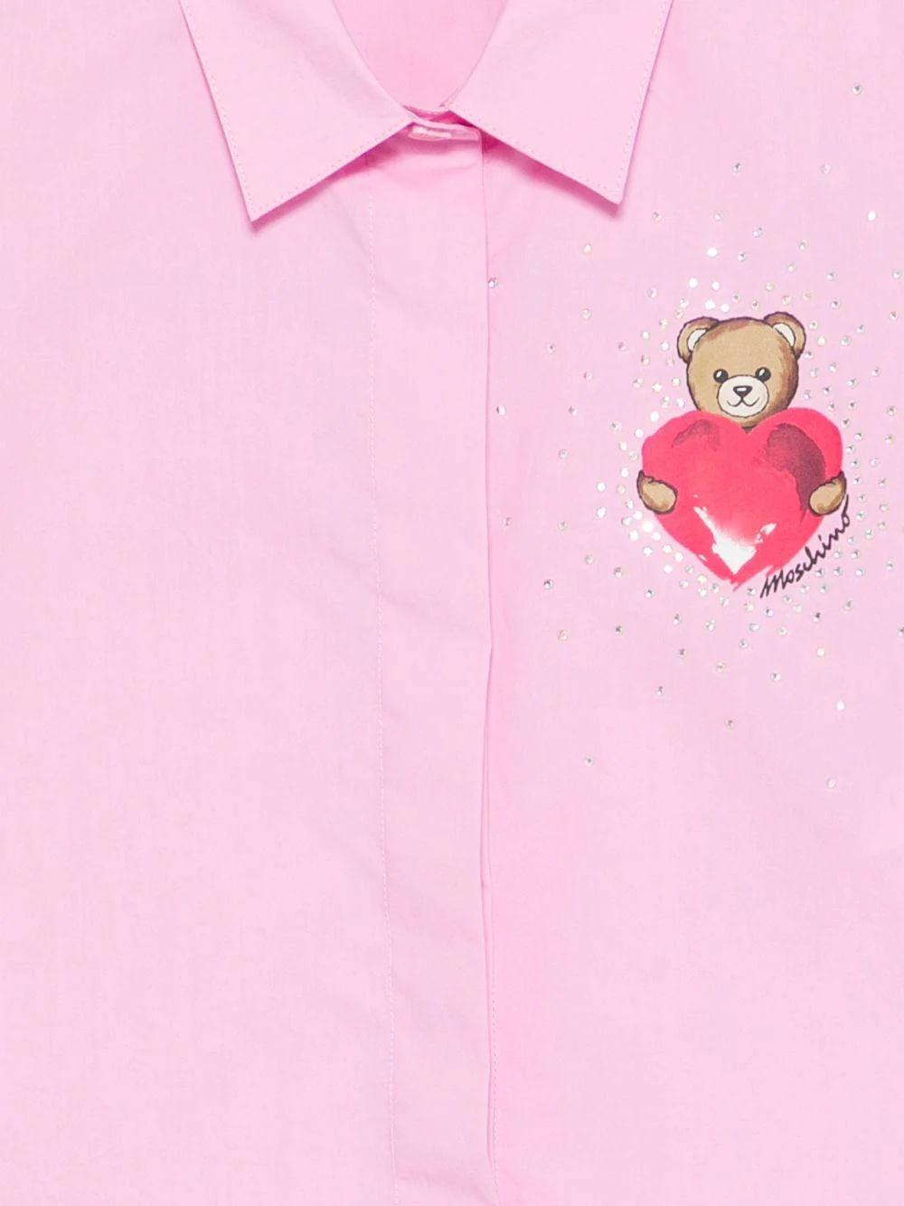 Set camicia e shorts con motivo Teddy Bear HDG01LLLA10 51473A MOSCHINO KID 