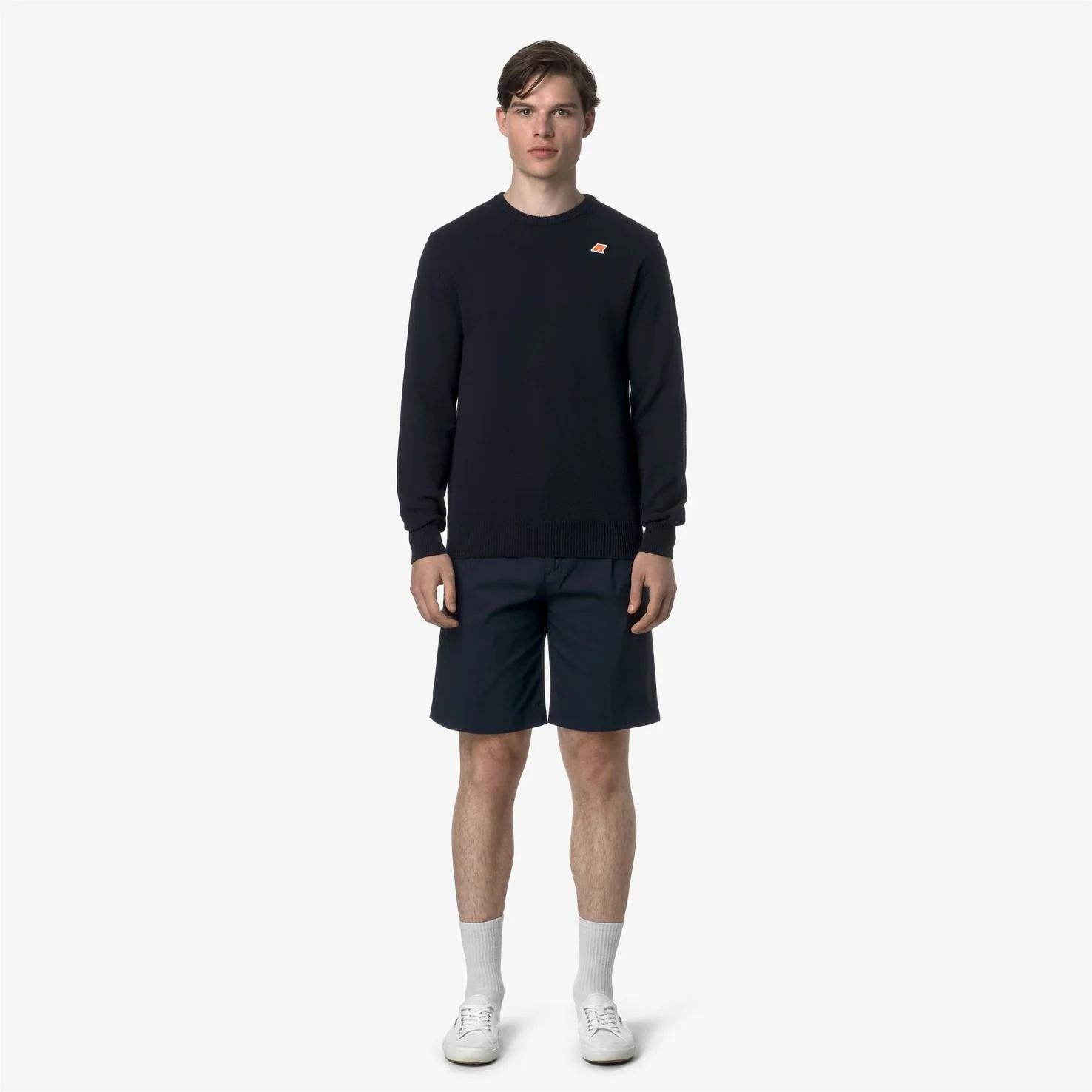 Pantaloncini da golf chino da uomo con misto cotone elasticizzato blu K5122UW K89 K-WAY 
