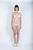Bikini da donna a triangolo rosa Leah Marielle con bordino