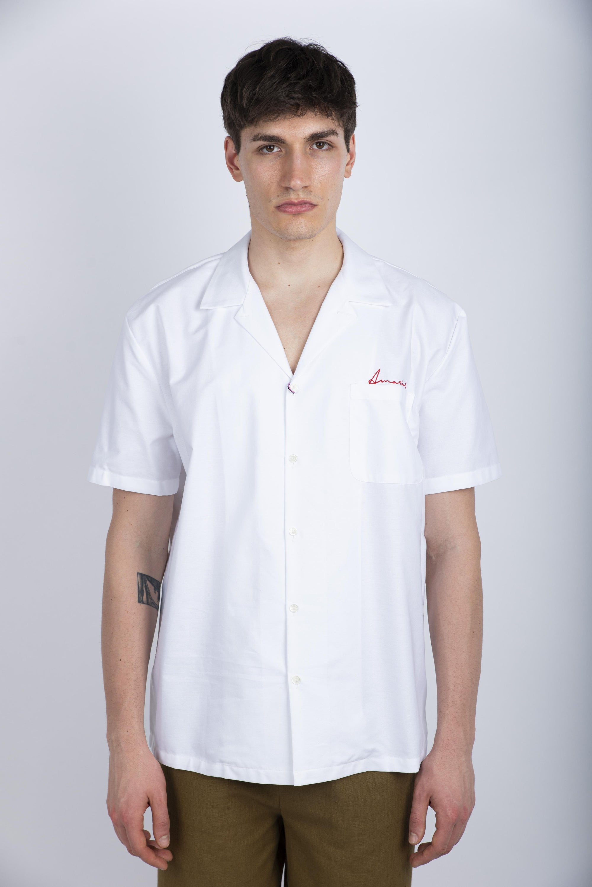Camicia con Logo Uomo Amaranto B6D0014 A01 AMARANTO 