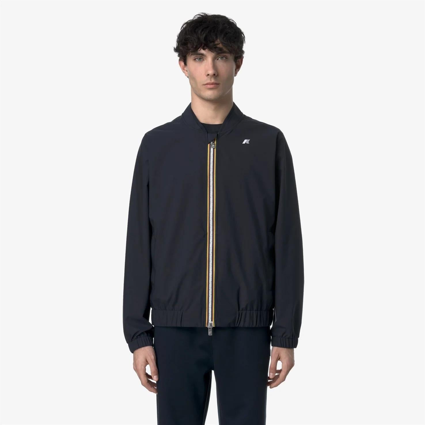 Giacca impermeabile slim fit da uomo blu per condizioni meteorologiche variabili K51376W K89 K-WAY 