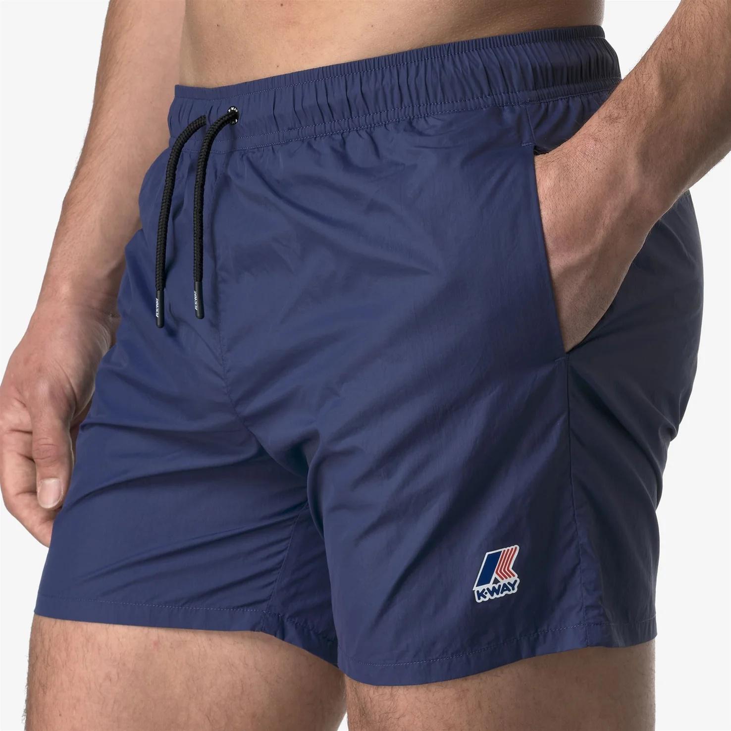 Costume da bagno da uomo ripiegabile blu con slip in rete K31357W 867 K-WAY 