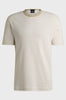 T-shirt regular fit in cotone e lino