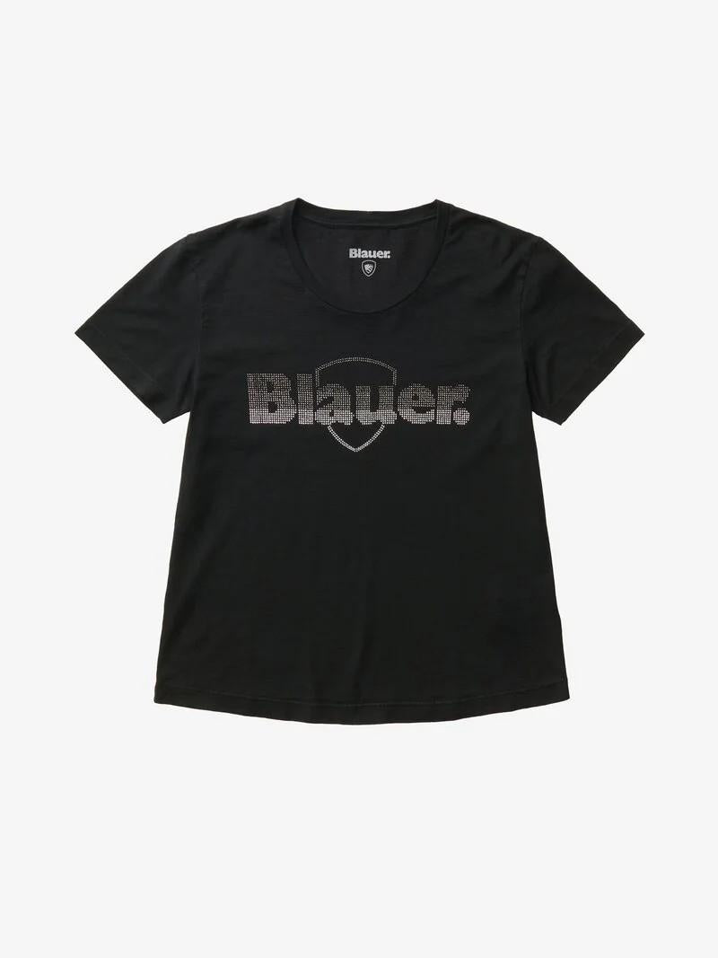 T-shirt con logo glitter Graham 26SBLDH02411 999 BLAUER 