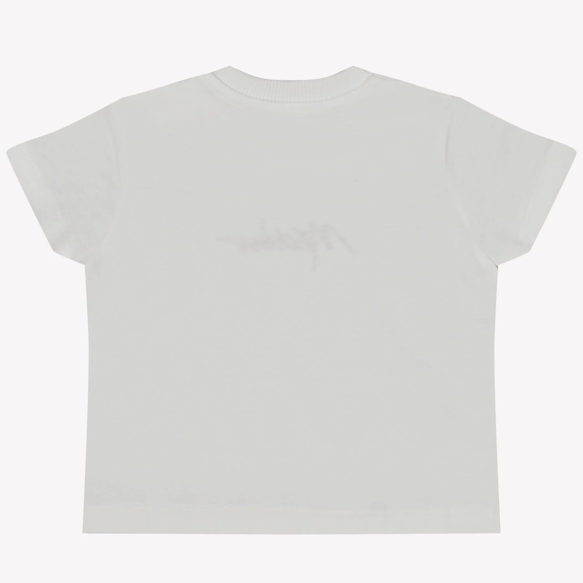 T-shirt logo lettering ricamo MQM047LAA01 10101 MOSCHINO BABY 