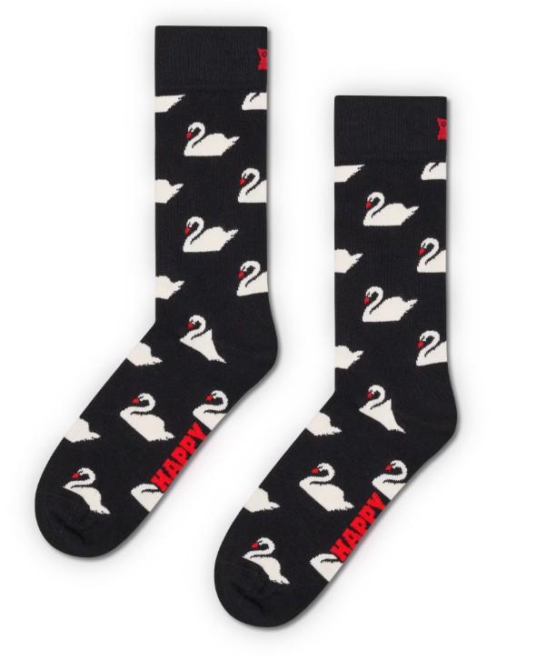 SwanSock P003175W BLACK HAPPY SOCKS 