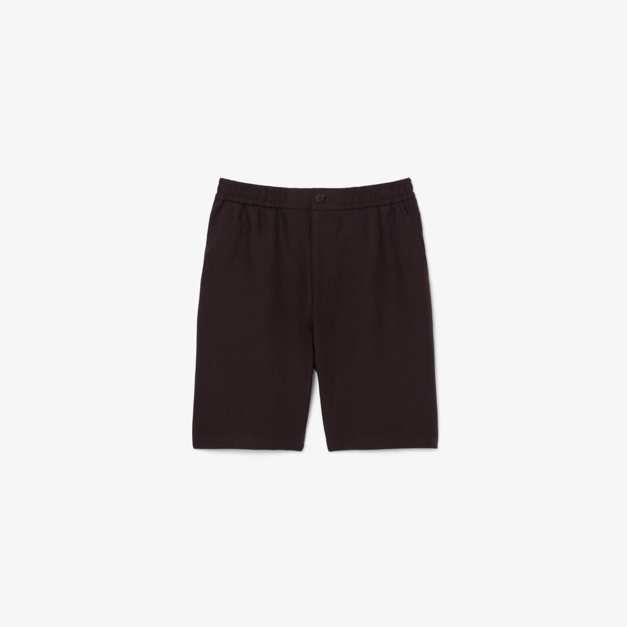 Shorts regular fit in twill di misto lino GH2628 3LA LACOSTE 