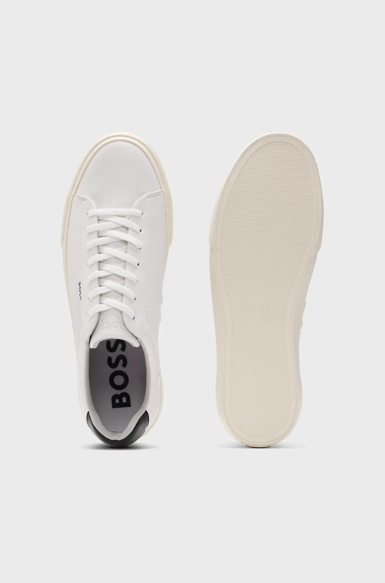 Sneakers in similpelle con tallone a contrasto 50542114 121 BOSS SHOES 