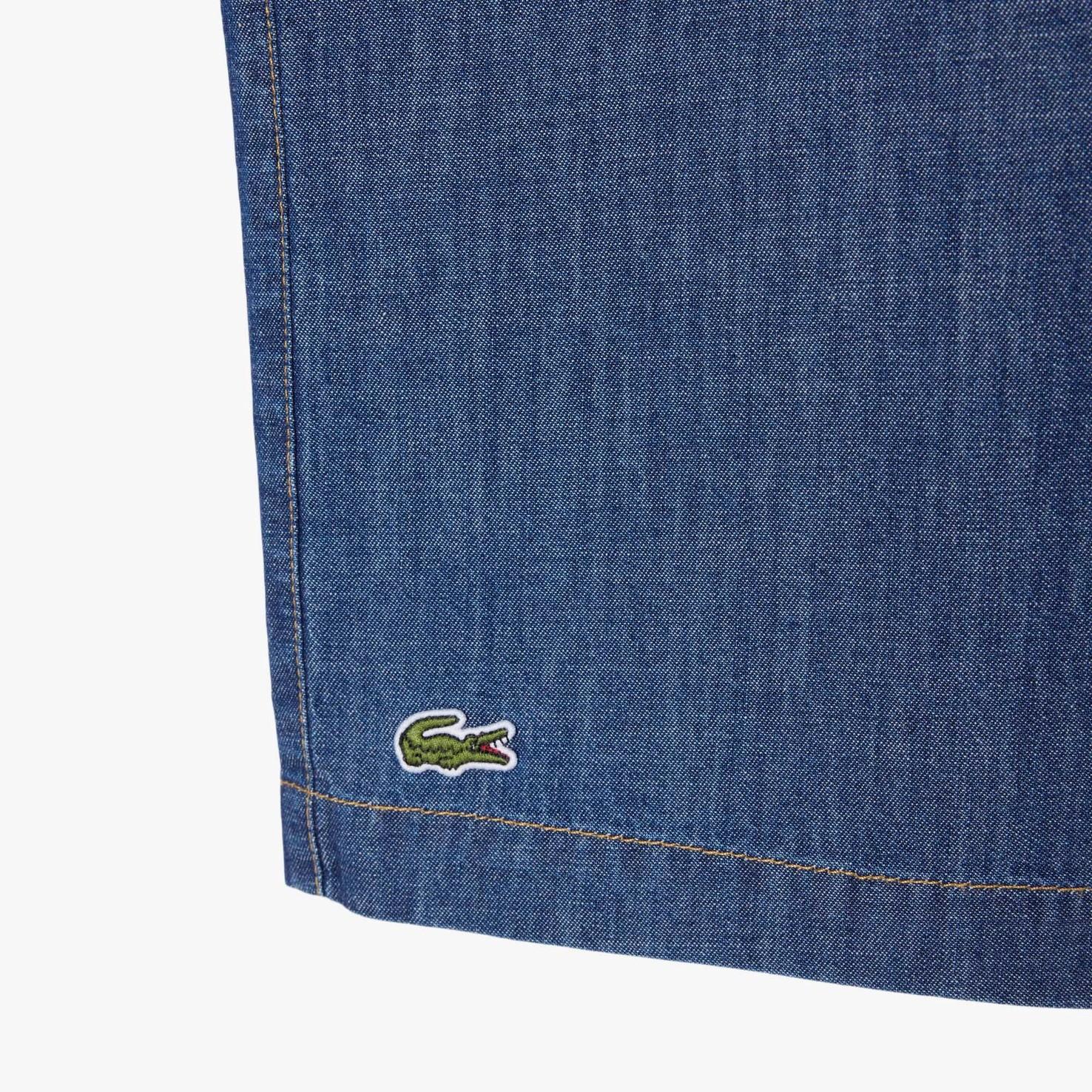 Camicia in denim a collo aperto relaxed fit CH1869 MK9 LACOSTE 