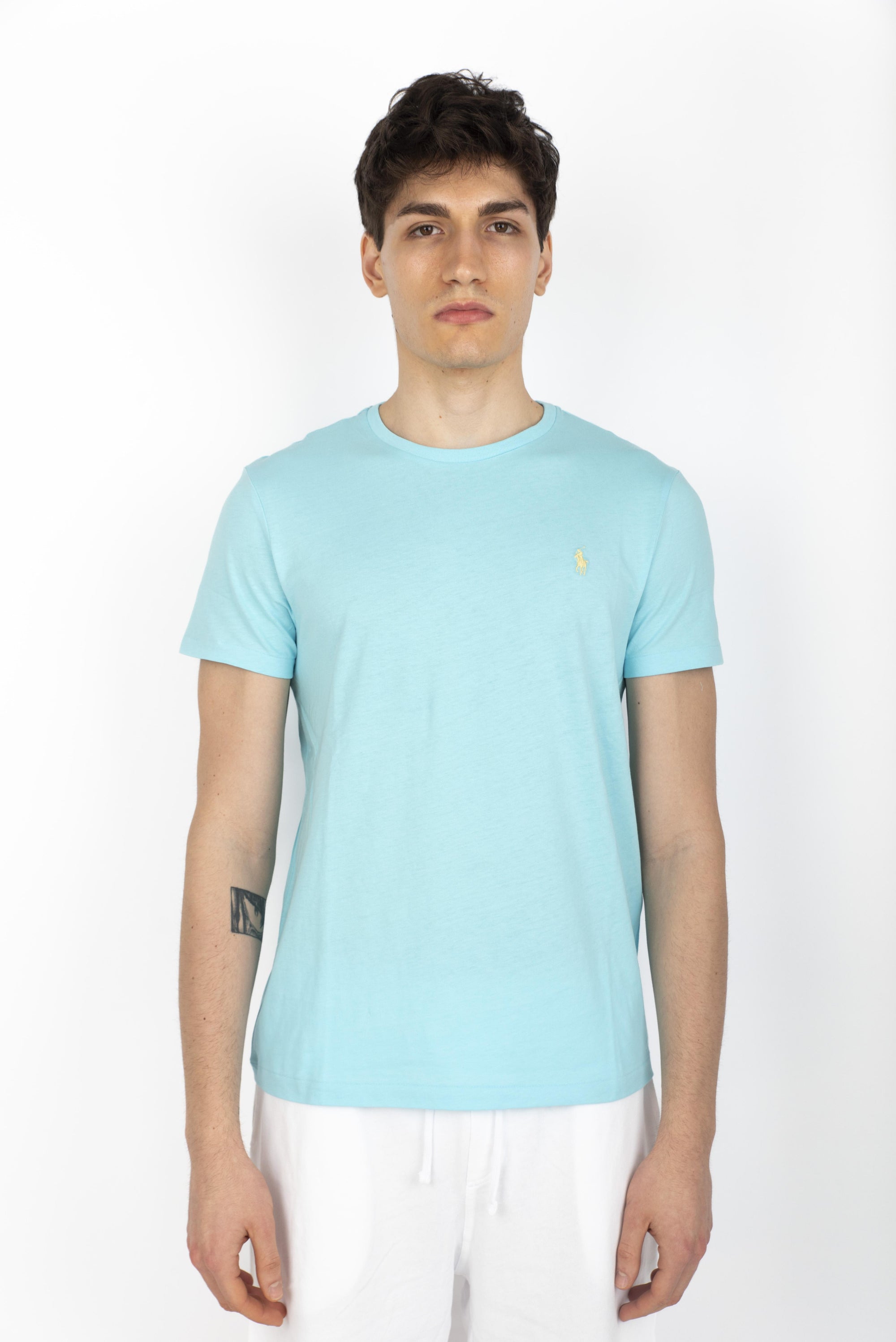 Maglietta in jersey Custom Slim-Fit aqua blue 710671438 407 POLO RALPH LAUREN 