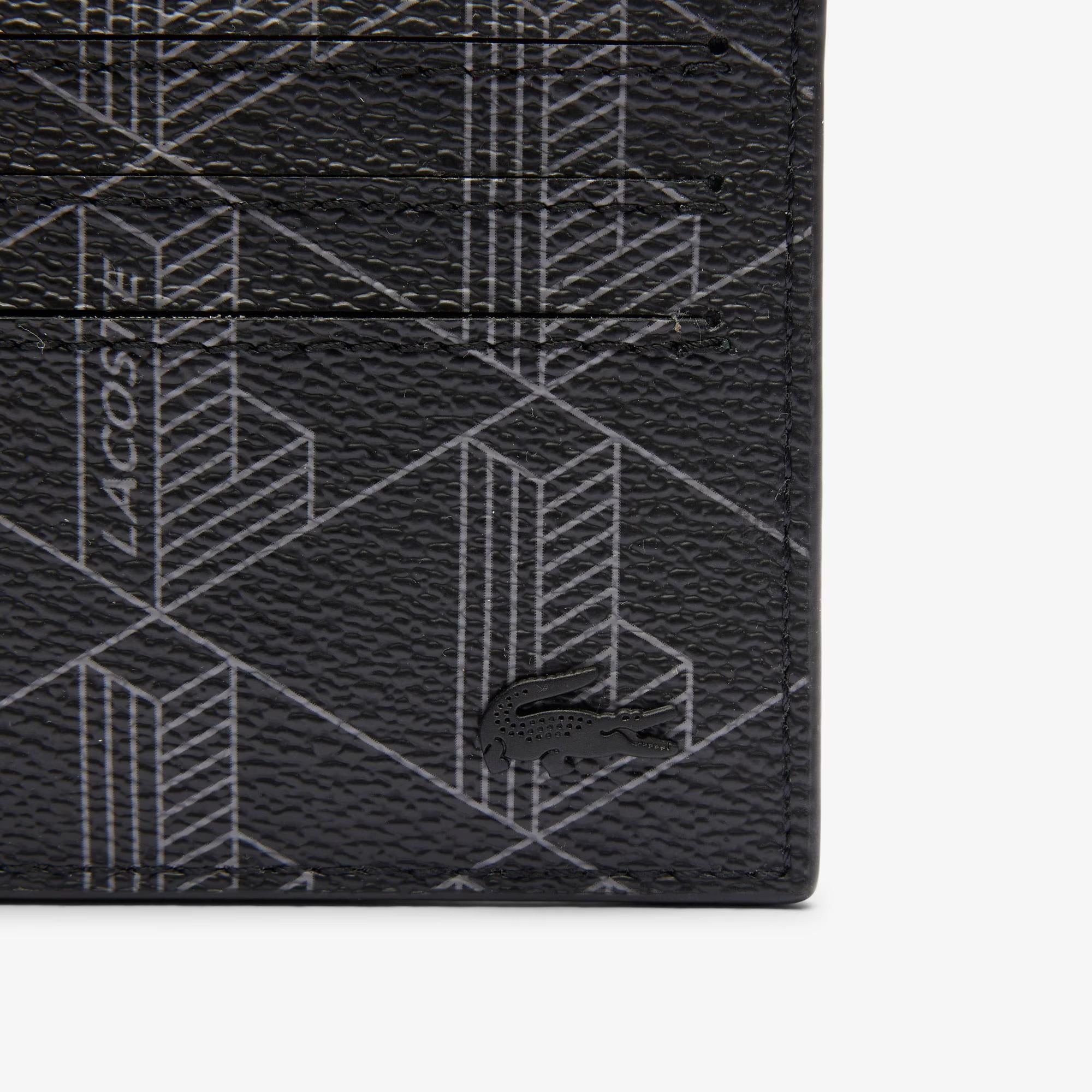 Porta carte da uomo in canvas con stampa di monogramma The Blend NH3719 H45 LACOSTE ACCESSORI 