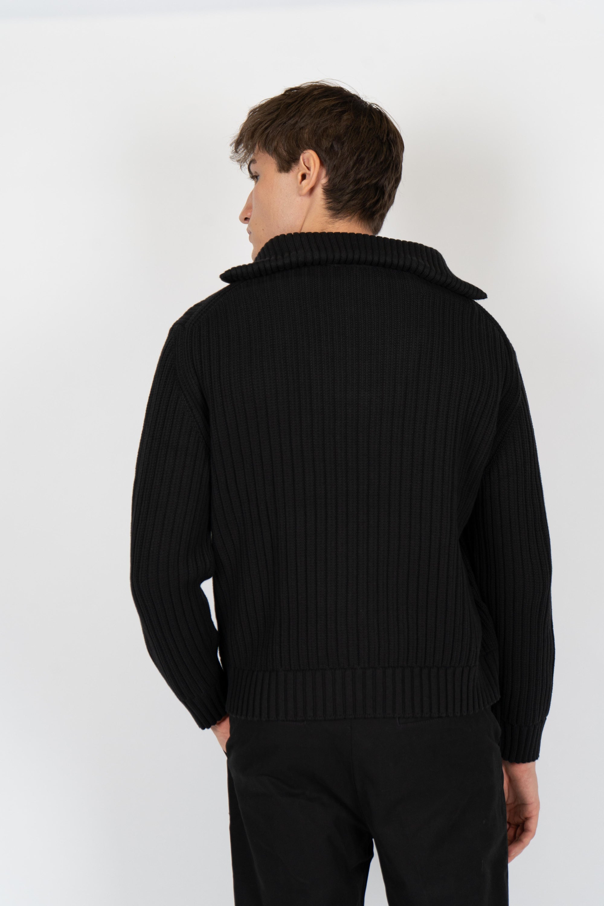 Maglione con colletto e zip 50547002 001 HUGO 