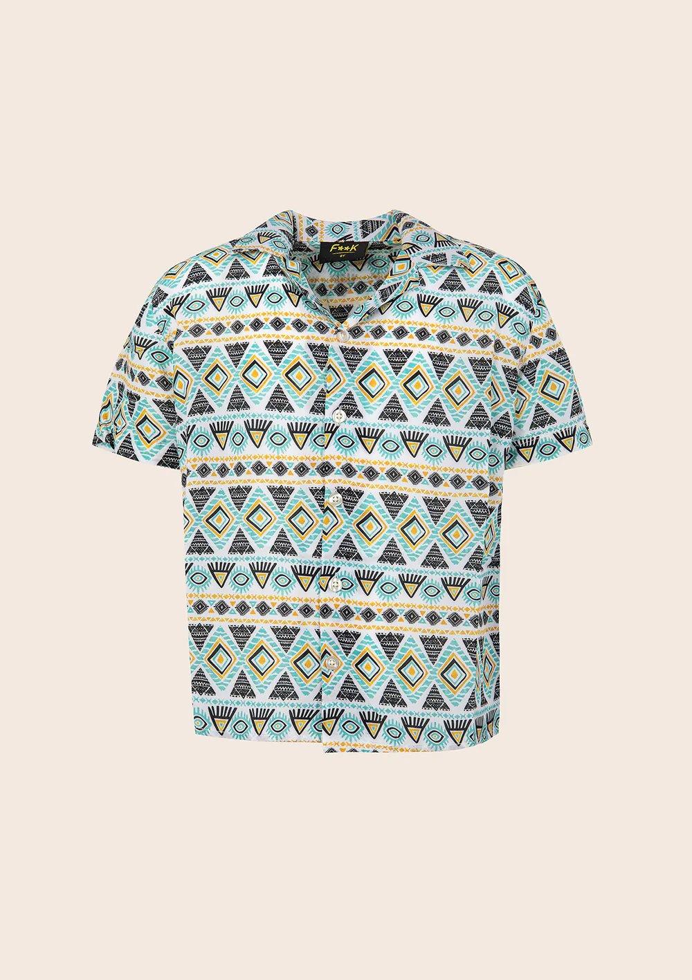 Camicia Bambino Fantasia verde J02CA60X 13 F**K 