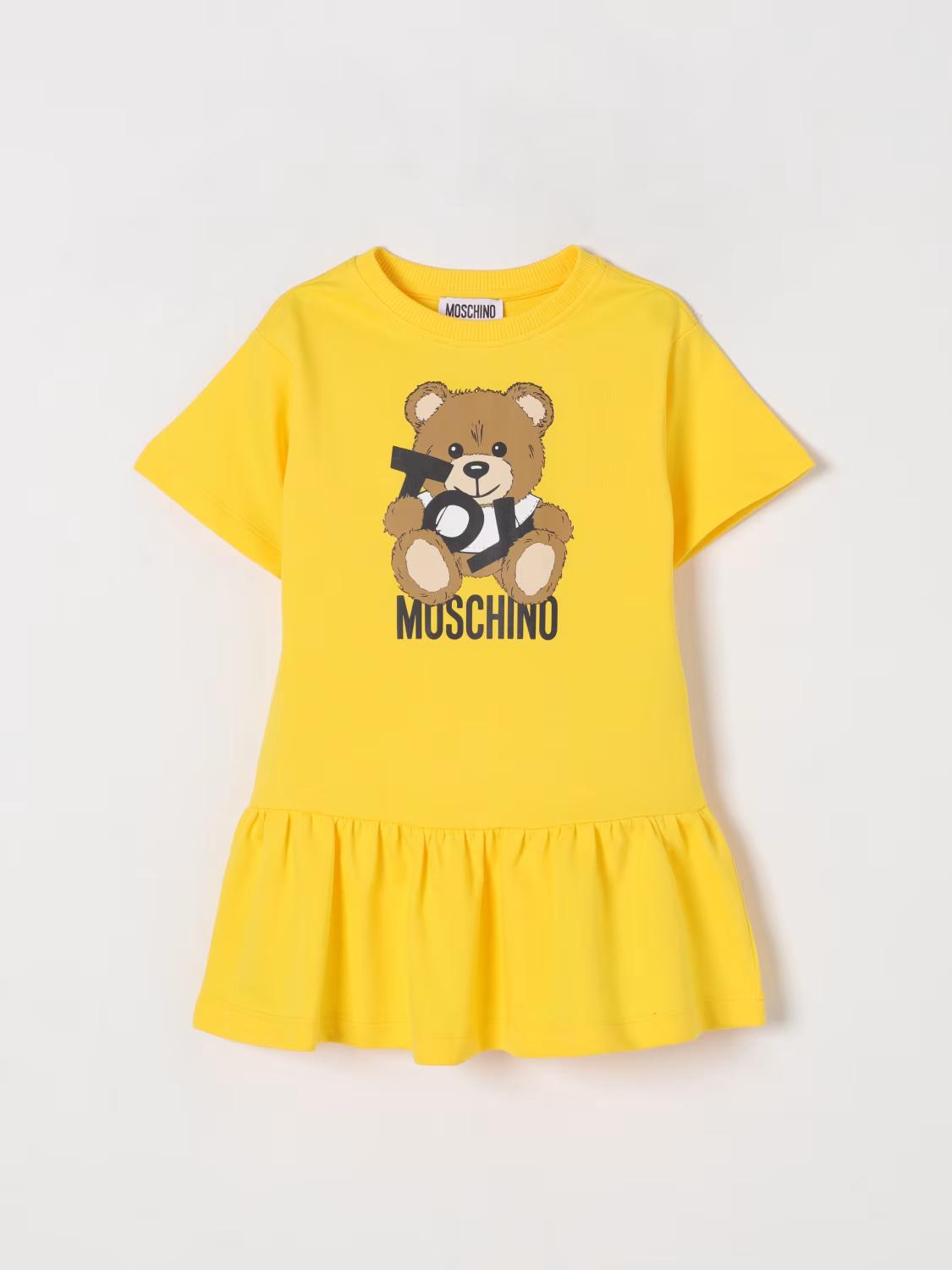 Abito Teddy Bear con ruches HDV0GBLCA19 50577 MOSCHINO KID 