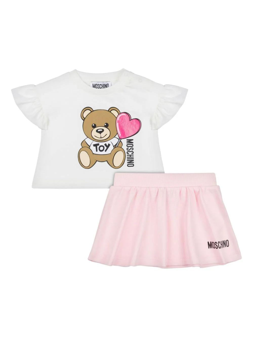 Completo con gonna MDG01GLAA40 84324 MOSCHINO BABY 