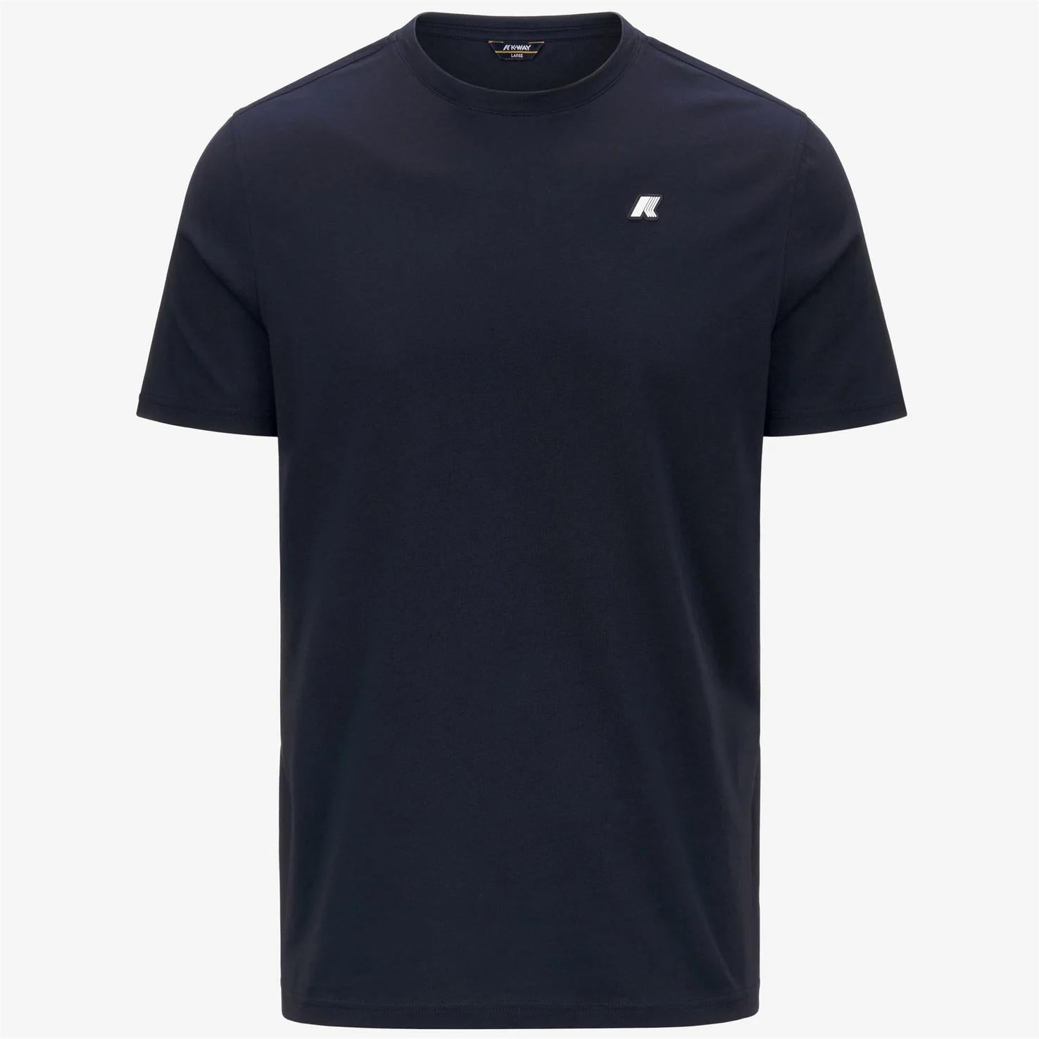 T-Shirt in Cotone Slim Fit Uomo blu K7125UW K89 K-WAY 