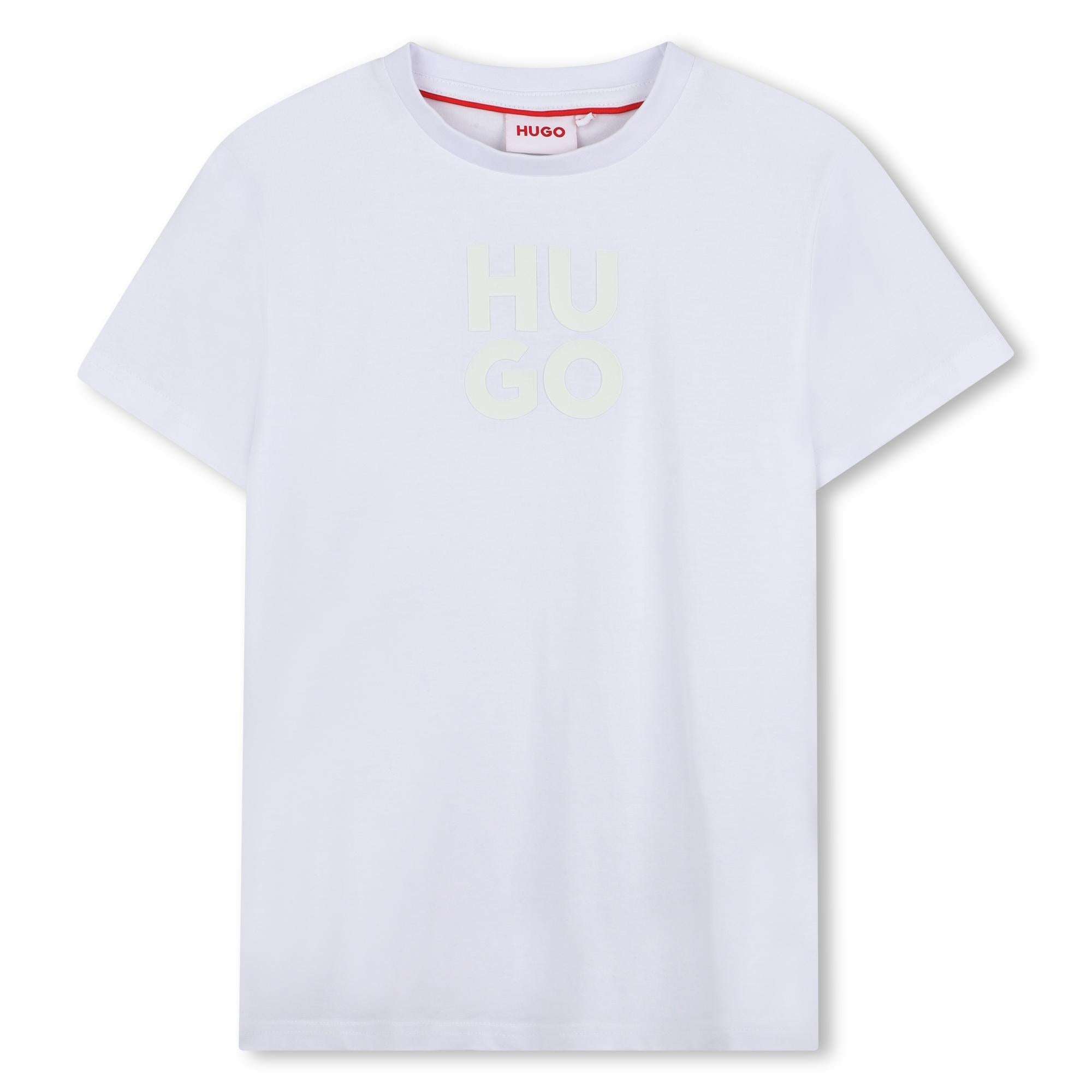 T-shirt con stampa logo scomposto G00335 10P HUGO 