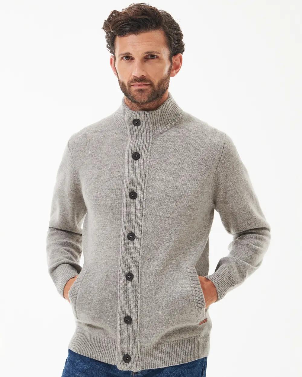 Maglione con zip Patch MKN0731 ST16 BARBOUR 