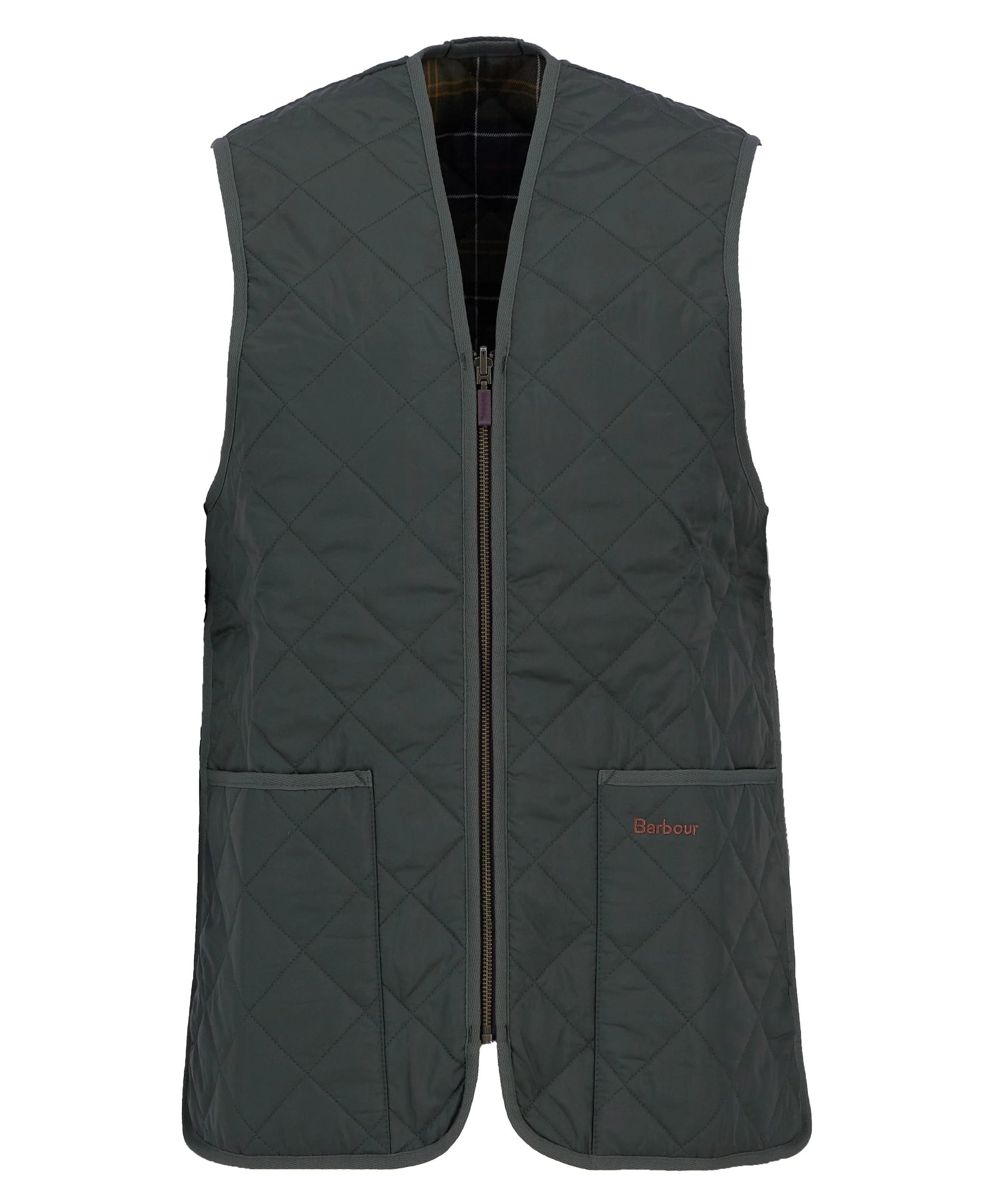 Gilet trapuntato/fodera con zip MLI0001 GN92 BARBOUR 