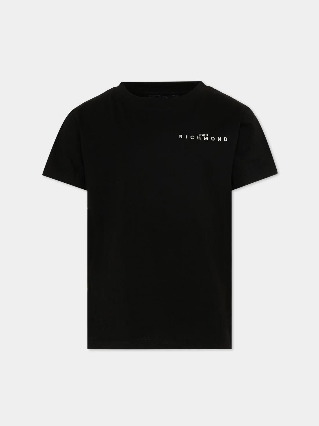 T-Shirt nera con logo RBP26108TS BLACK RICHMOND 