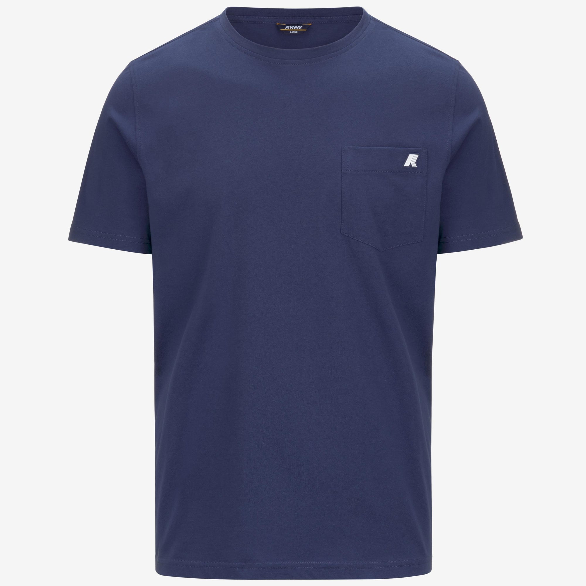 T-Shirt in Cotone Slim Fit Uomo blu cobalto con Taschino K31368W 867 K-WAY 