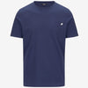 T-Shirt in Cotone Slim Fit Uomo blu cobalto con Taschino