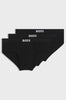 Slip in cotone elasticizzato con elastico in vita con logo in confezione da tre