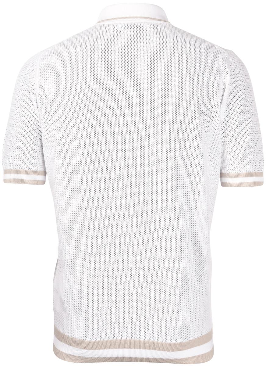 Camicia in maglia punto traforato bianco beige 57180/20612 002 GRAN SASSO 