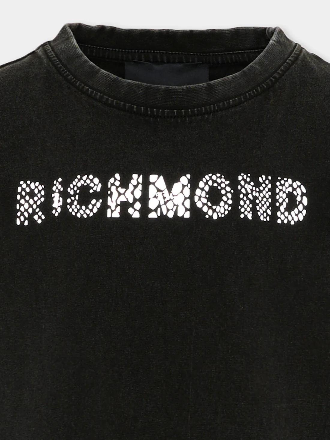 T-Shirt con logo RBP26178TS BLACK RICHMOND 