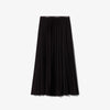Long pleated skirt with elasticated waist