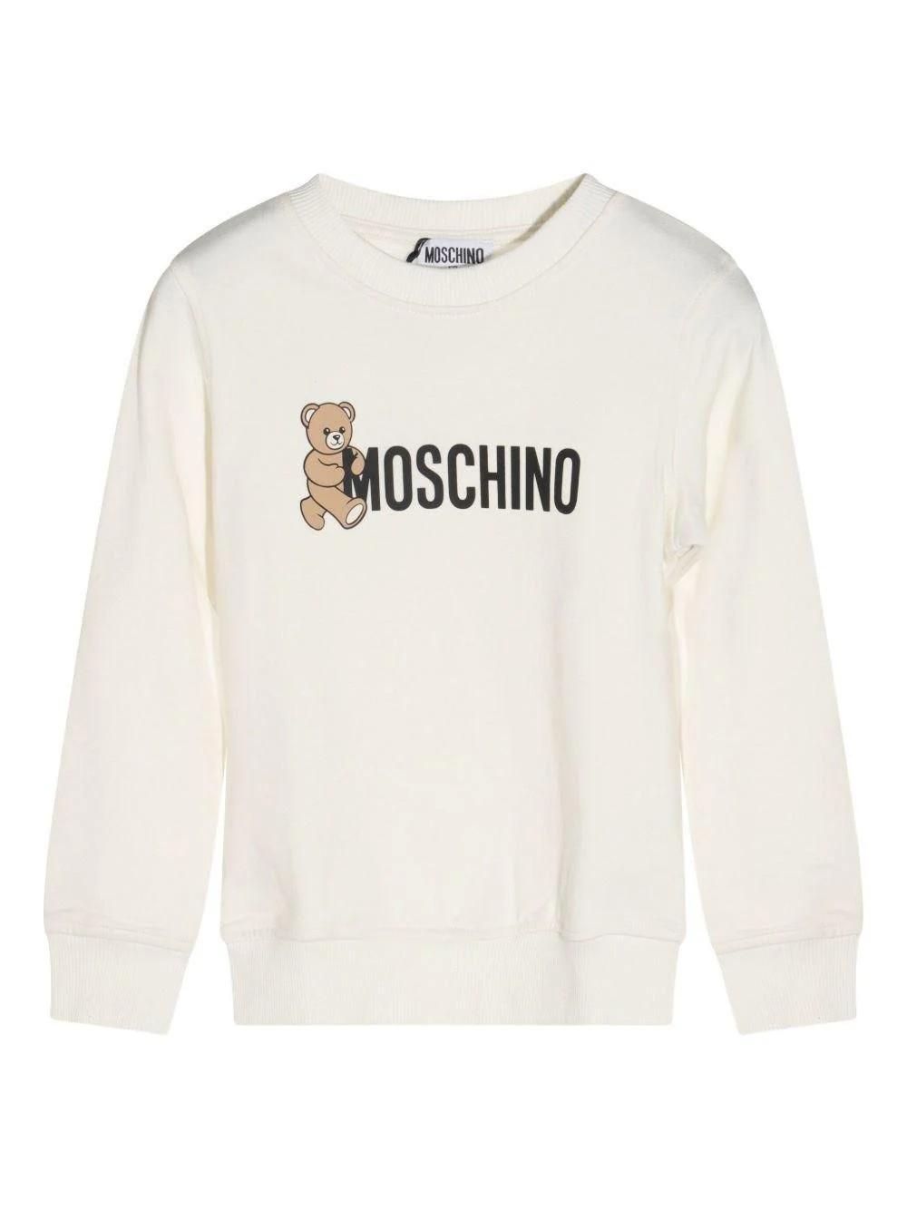 Felpa con stampa Teddy Bear HPF08VLCA83 10063 MOSCHINO KID 