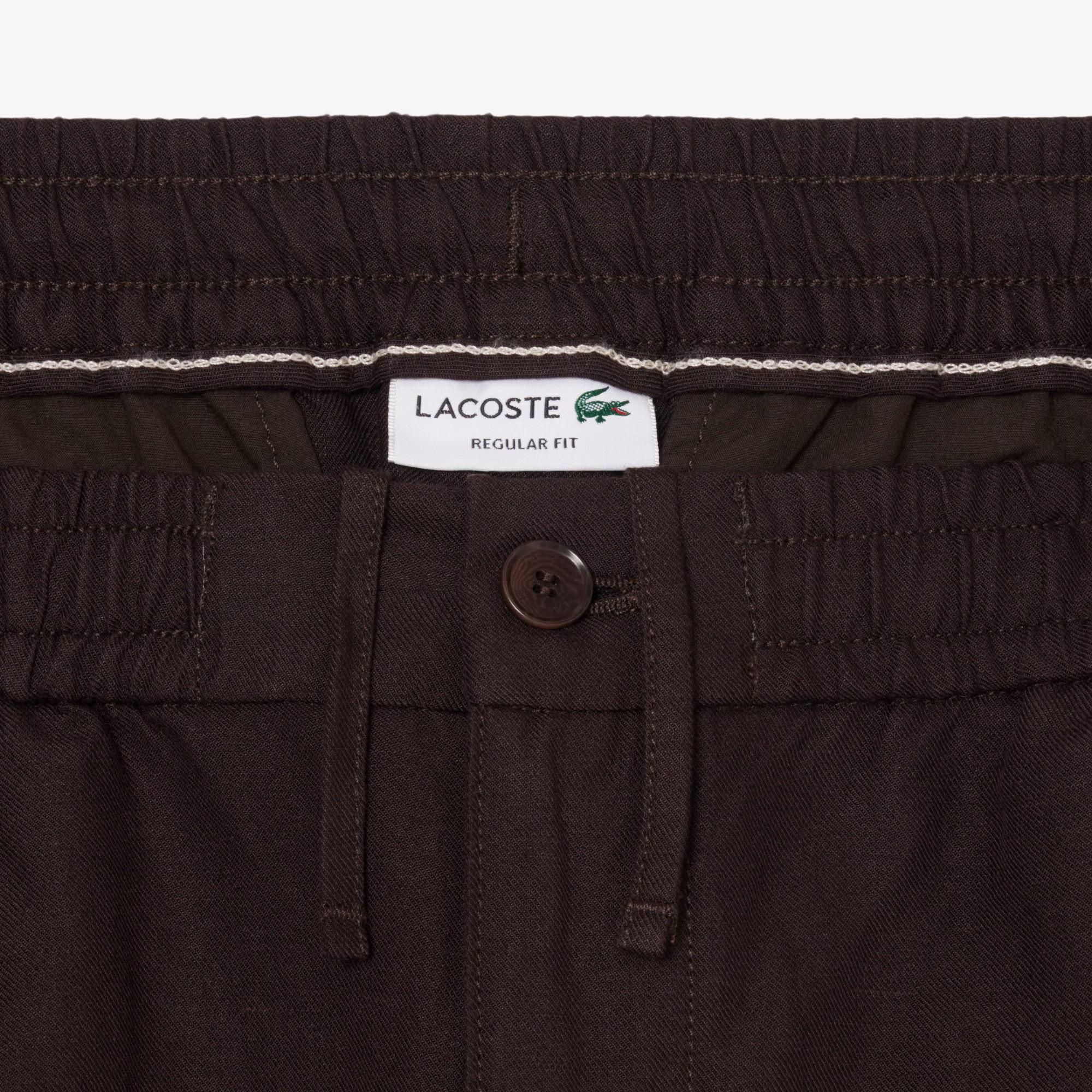 Shorts regular fit in twill di misto lino GH2628 3LA LACOSTE 