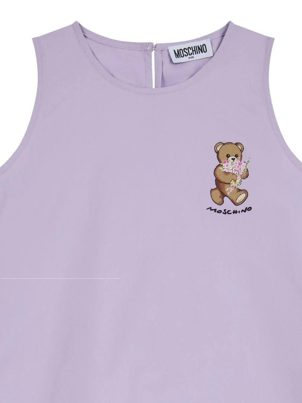 Abito con stampa sul davanti HDV0HELLA10 51683 MOSCHINO KID 