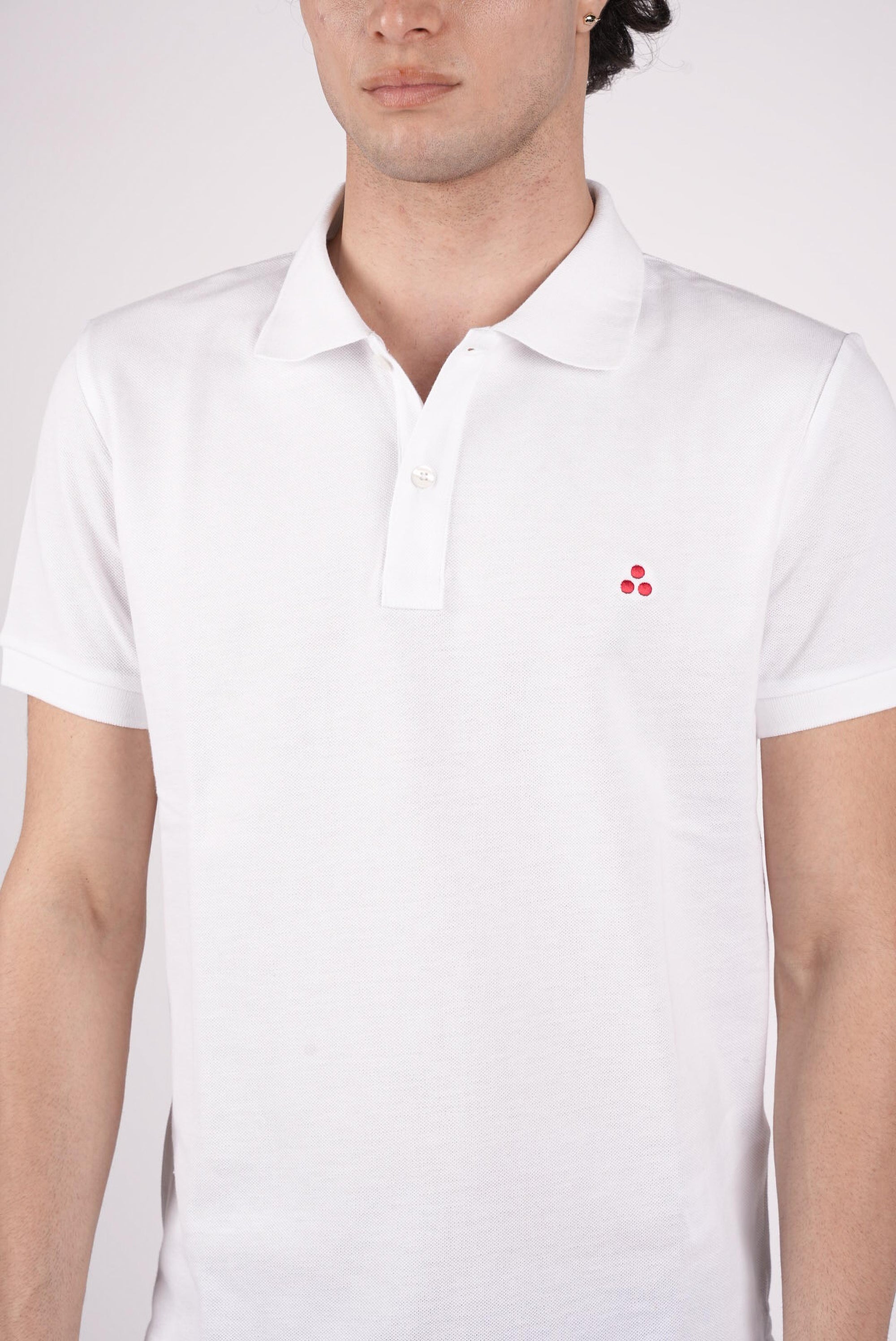 Polo in cotone piqué con logo ricamato PEU5465 730 PEUTEREY 
