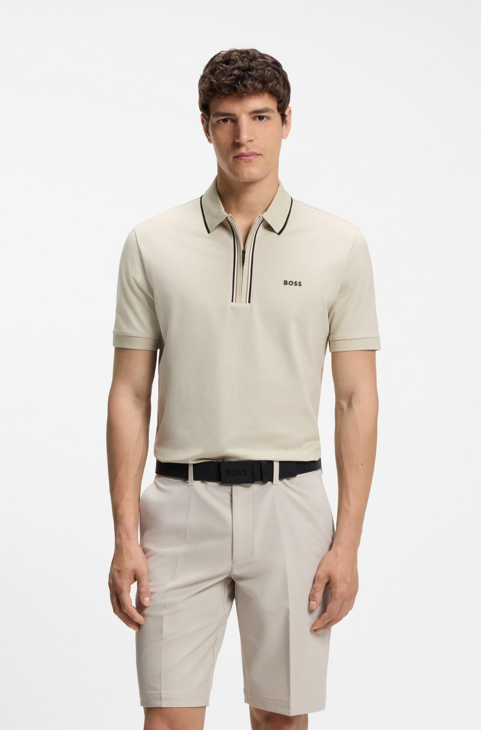 Polo sportiva slim-fit in cotone elasticizzato 50555698 272 BOSS 