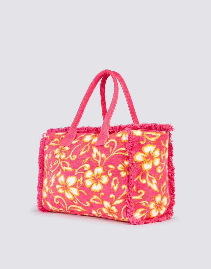 Regular tote bag effetto stone washed con stampa SK23 pitaya AW021ABCA623 A7023 SUNDEK 