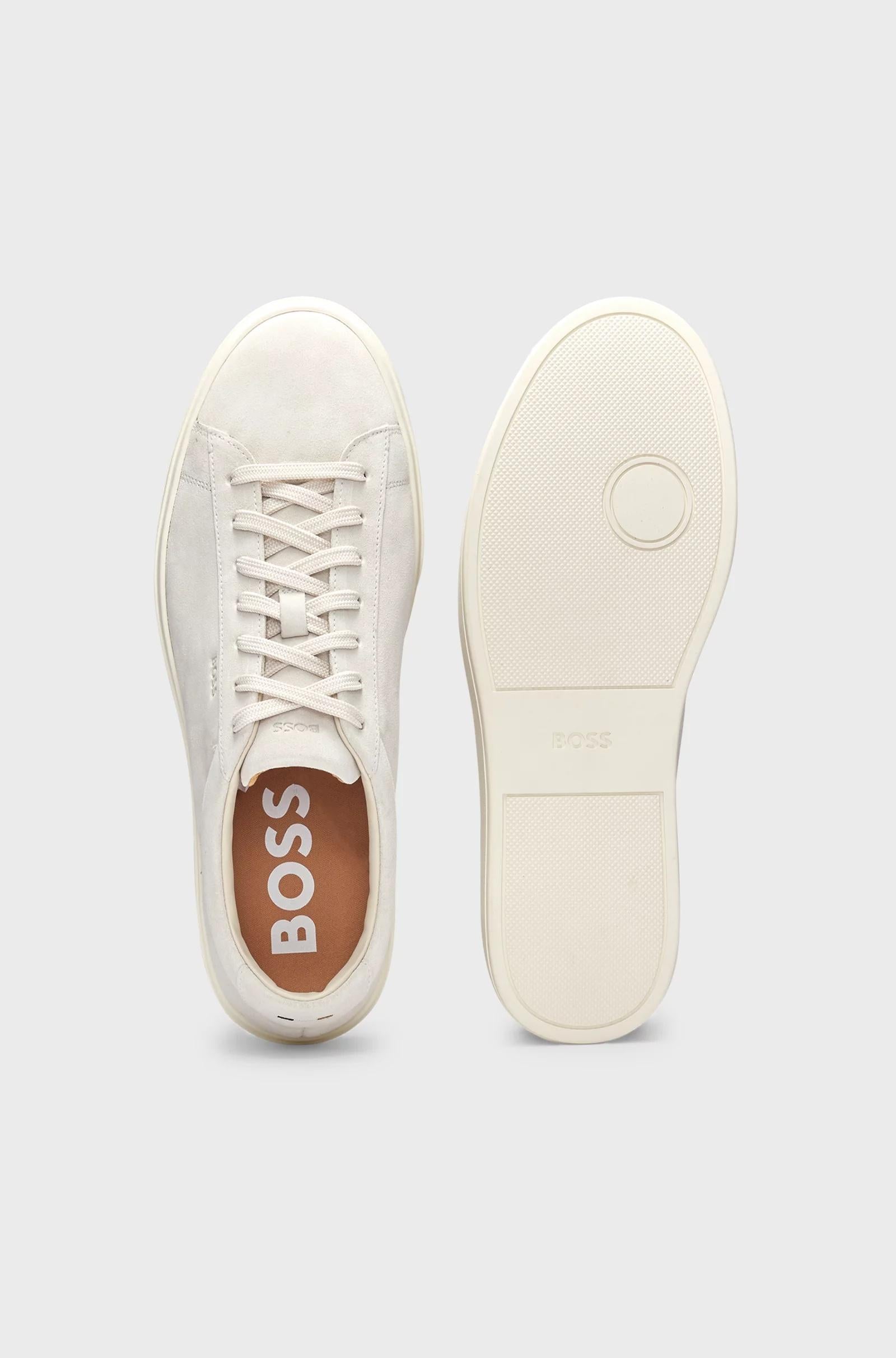 Sneakers in pelle scamosciata con suola in gomma 50541868 131 BOSS SHOES 