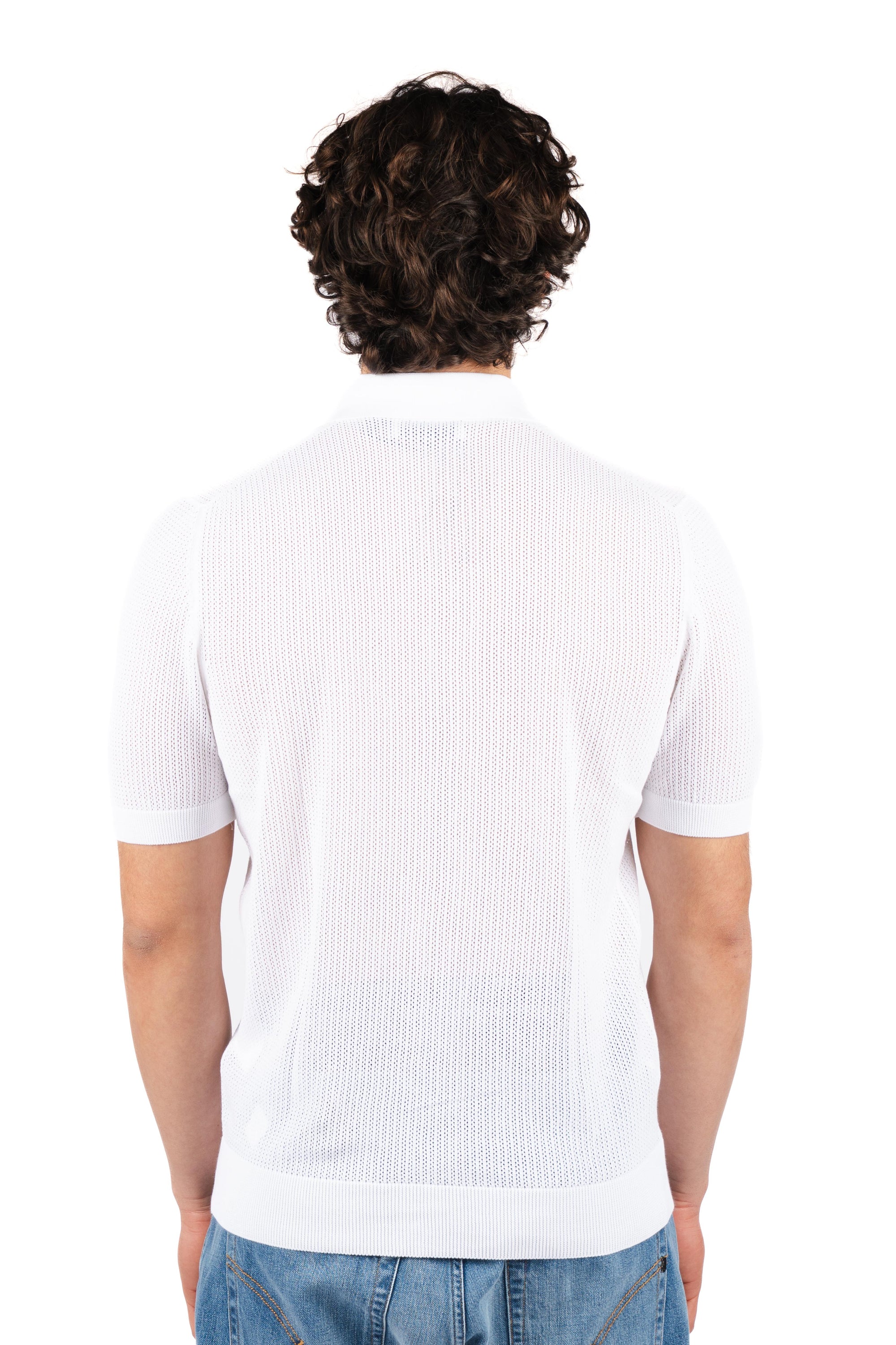 Camicia con lavorazione in micro rete 57180/20611 002 GRAN SASSO 